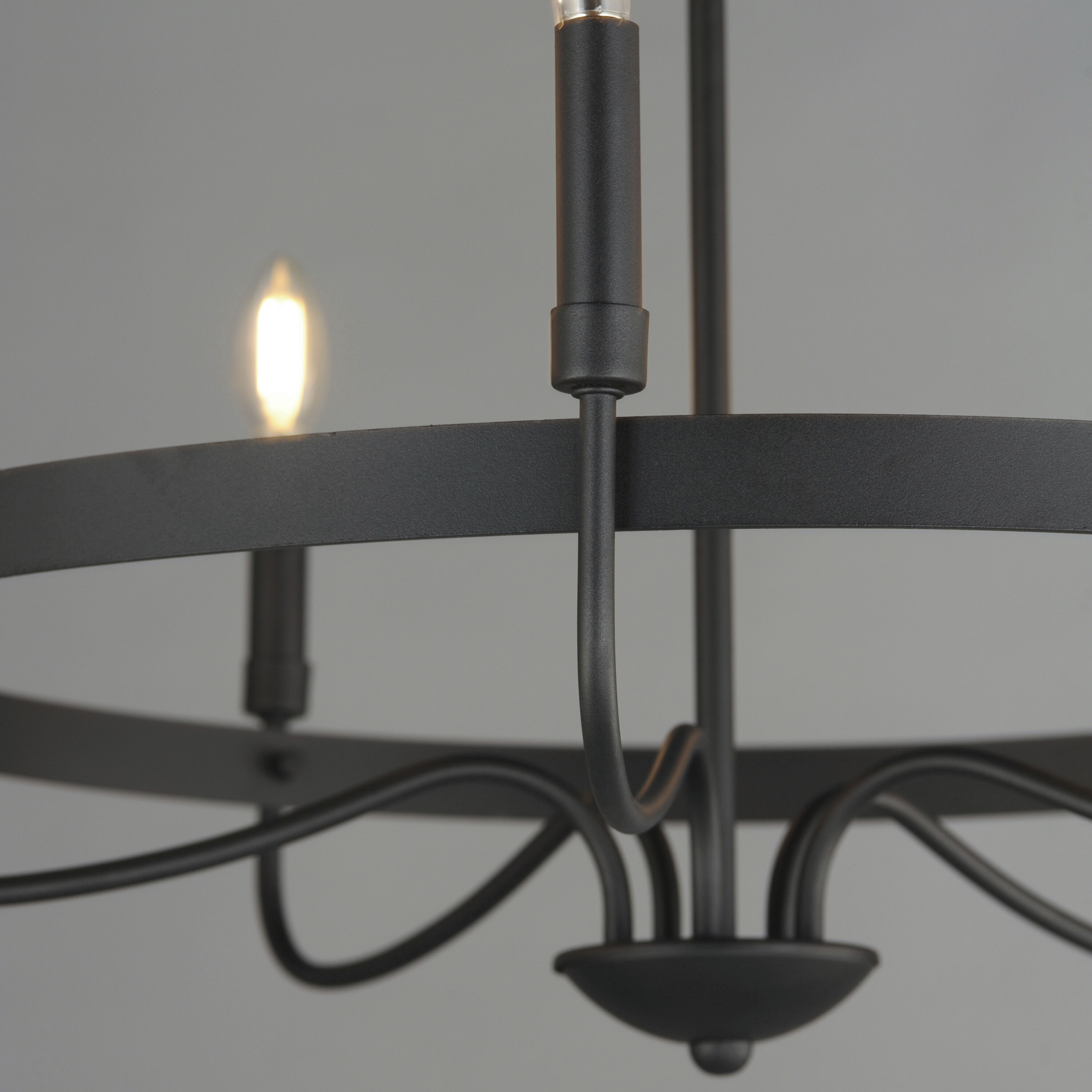 Frankie 5 Light 26 inch Black Single-Tier Chandelier Ceiling Light