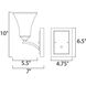 Aurora 1 Light 5.5 inch Satin Nickel Wall Sconce Wall Light