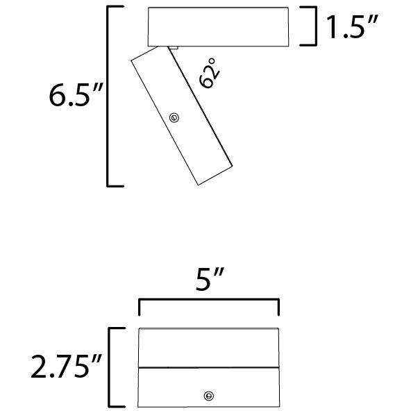 Swinger LED 5 inch Black Flush Mount Ceiling Light