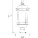 Dover DC 3 Light 21 inch Bronze Outdoor Pole/Post Mount