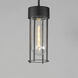 Millennial 1 Light 5.5 inch Black Outdoor Hanging Lantern