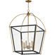 McCadden 6 Light 24 inch Black and Natural Aged Brass Entry Foyer Pendant Ceiling Light