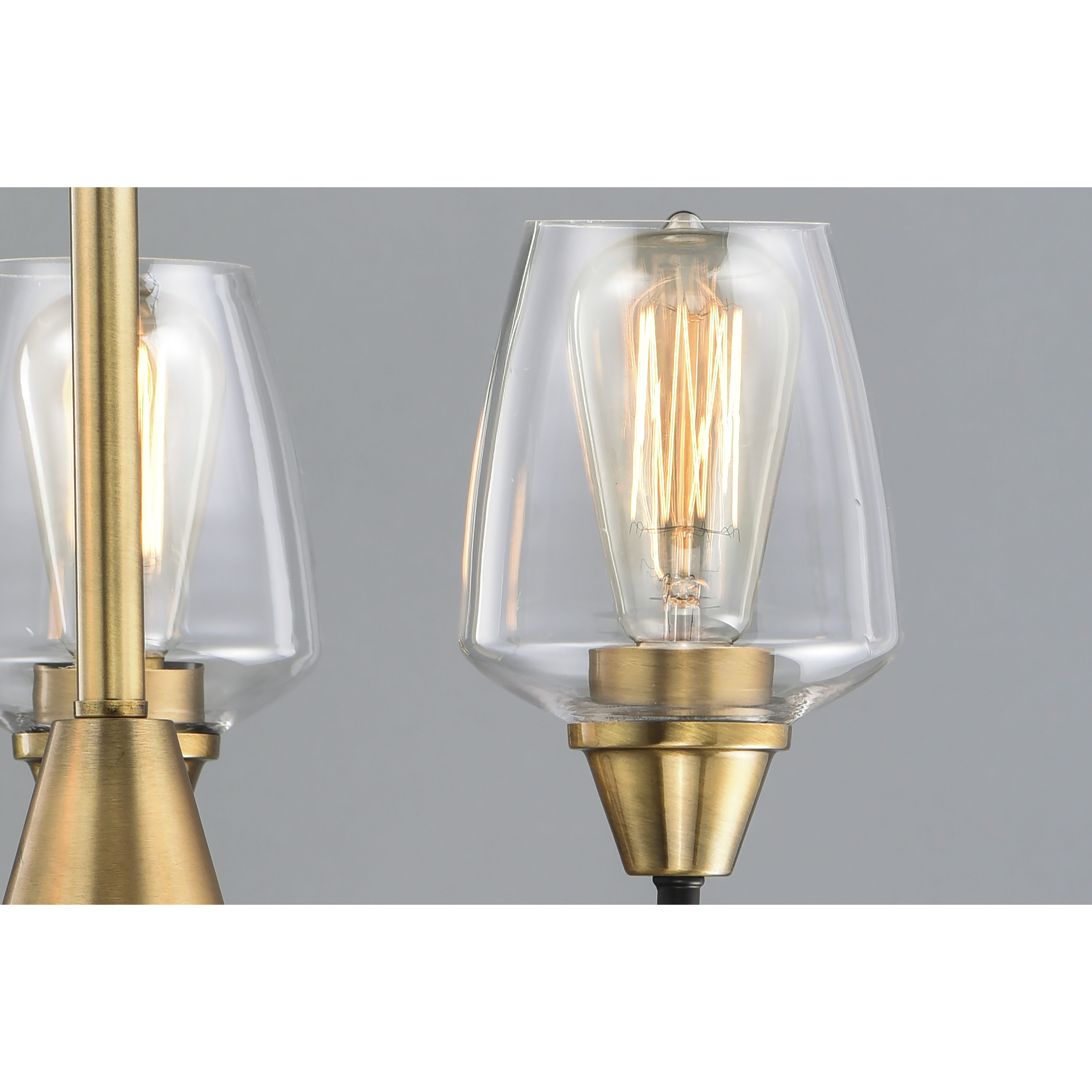 Goblet 3 Light 19 inch Bronze/Antique Brass Mini Chandelier Ceiling Light in Bronze and Antique Brass