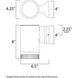 Lightray 1 Light 8 inch Architectural Bronze Outdoor Wall Mount
