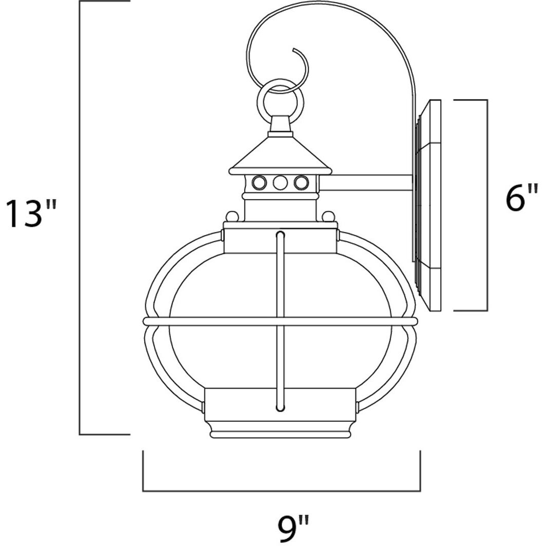 Portsmouth 1 Light 13 inch Oil Rubbed Bronze Outdoor Wall Mount