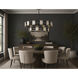 Radiant LED 41.75 inch Black and Gold Leaf Chandelier Ceiling Light