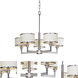 Nexus 5 Light 27.75 inch Satin Nickel Single-Tier Chandelier Ceiling Light