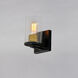 Sleek 1 Light 5 inch Antique Brass/Black Bath Vanity Wall Light