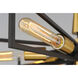 Wings 6 Light 29 inch Black and Satin Brass Chandelier Ceiling Light