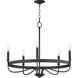 Frankie 5 Light 26 inch Black Single-Tier Chandelier Ceiling Light