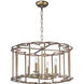 Helix 4 Light 24 inch Bronze Fusion Single-Tier Chandelier Ceiling Light