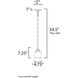 Acadia 1 Light 4.75 inch Satin Nickel Single Pendant Ceiling Light