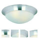 Essentials - 585x 3 Light 16.5 inch Satin Nickel Flush Mount Ceiling Light in Frosted