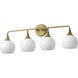 Neve 4 Light 31 inch Natural Aged Brass Bath Vanity Wall Light