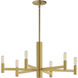 Emana 6 Light 25.5 inch Natural Aged Brass Chandelier Ceiling Light