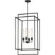 Gridline 4 Light 17 inch Black Single Pendant Ceiling Light