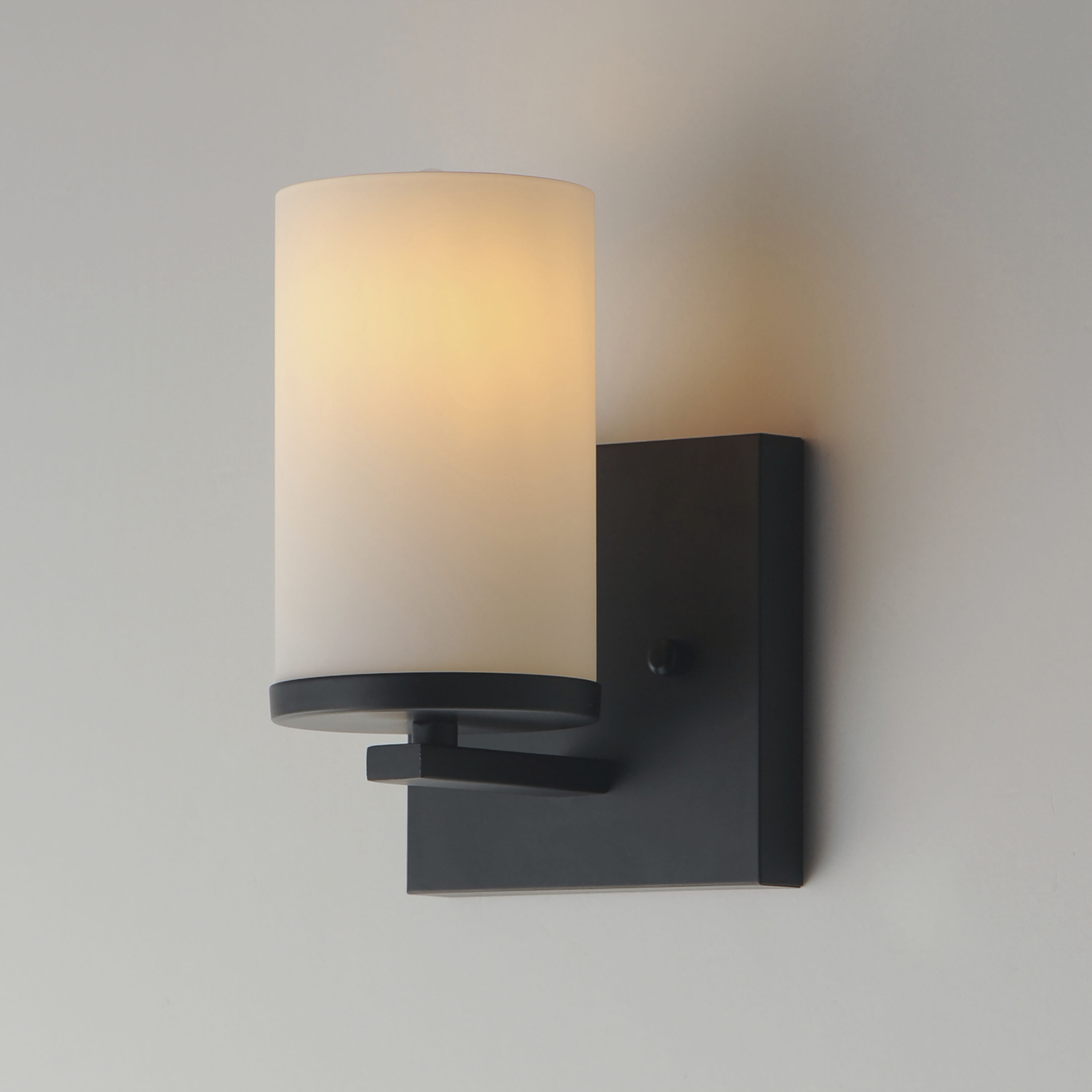 Lateral 1 Light 5 inch Black Wall Sconce Wall Light in Satin White