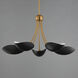 Maris 5 Light 26.5 inch Black and Natural Aged Brass Single-Tier Chandelier Ceiling Light