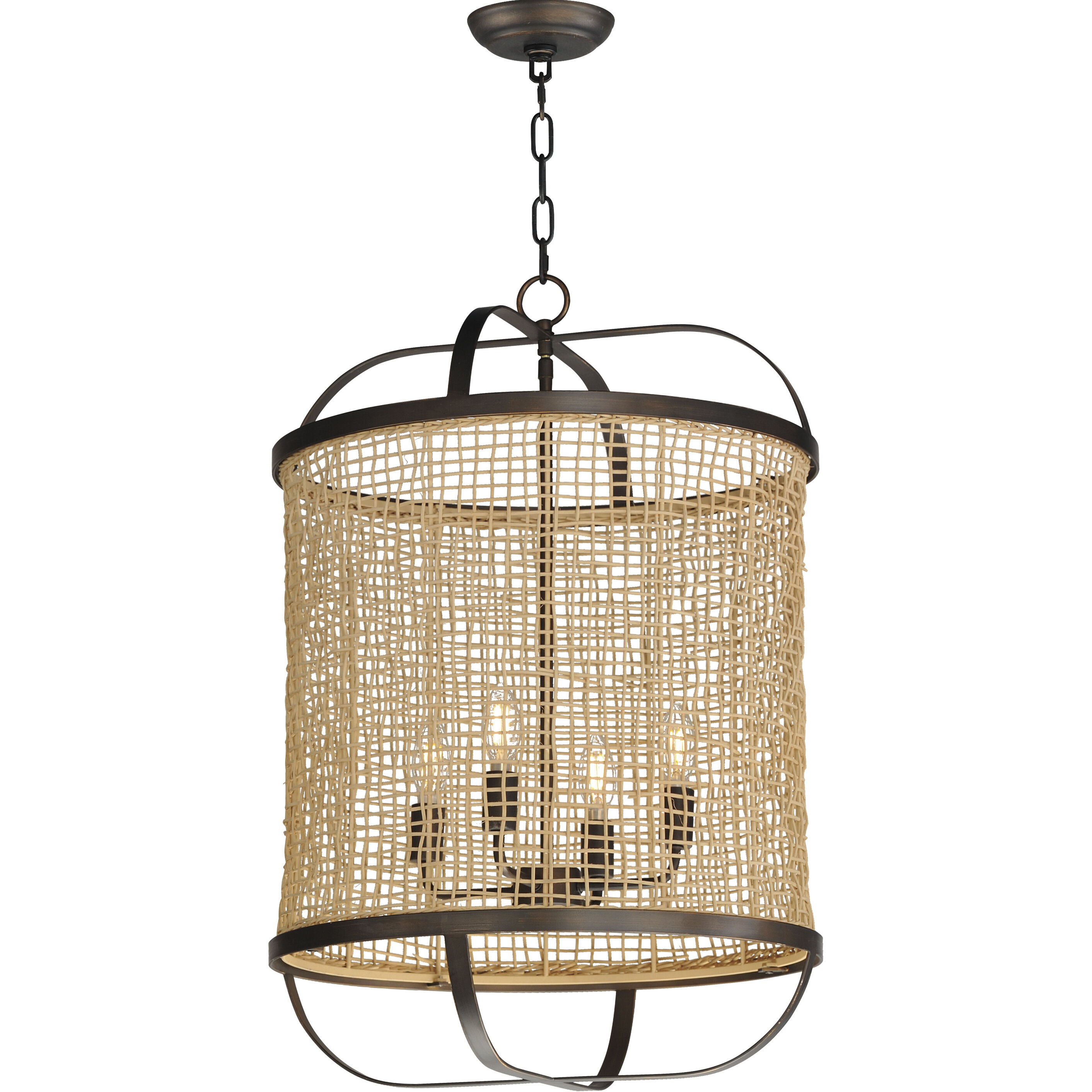 Cestino 4 Light 19 inch Antique Bronze Single Pendant Ceiling Light