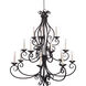 Manor 15 Light 45 inch Oil Rubbed Bronze Multi-Tier Chandelier Ceiling Light in Without Shade