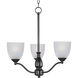 Stefan 3 Light 21 inch Black Single-Tier Chandelier Ceiling Light