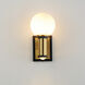 San Simeon LED 6 inch Black and Natural Aged Brass Wall Sconce Wall Light