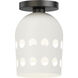 Dottie 1 Light 6.25 inch Black Flush Mount Ceiling Light