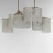 Fontaine 6 Light 42.25 inch Golden Silver Linear Pendant Ceiling Light