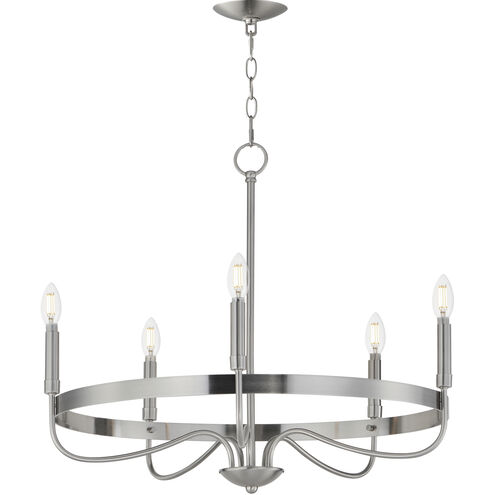 Frankie 5 Light 26 inch Satin Nickel Single-Tier Chandelier Ceiling Light