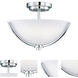 Rocco 3 Light 14 inch Polished Chrome Semi-Flush Mount Ceiling Light