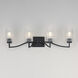 Rigata 4 Light 32.25 inch Black Bath Vanity Wall Light
