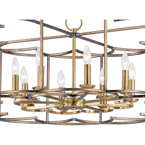 Helix 8 Light 38 inch Bronze Fusion Single-Tier Chandelier Ceiling Light