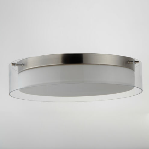 Duo LED 16 inch Satin Nickel Flush Mount Ceiling Light