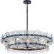 Loren 6 Light 32 inch Gunmetal Multi-Tier Chandelier Ceiling Light in Textured Clear