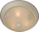 Essentials - 584x 3 Light 15.5 inch Textured White Flush Mount Ceiling Light in Marble