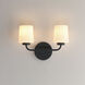Durham 2 Light 13.75 inch Black Wall Sconce Wall Light