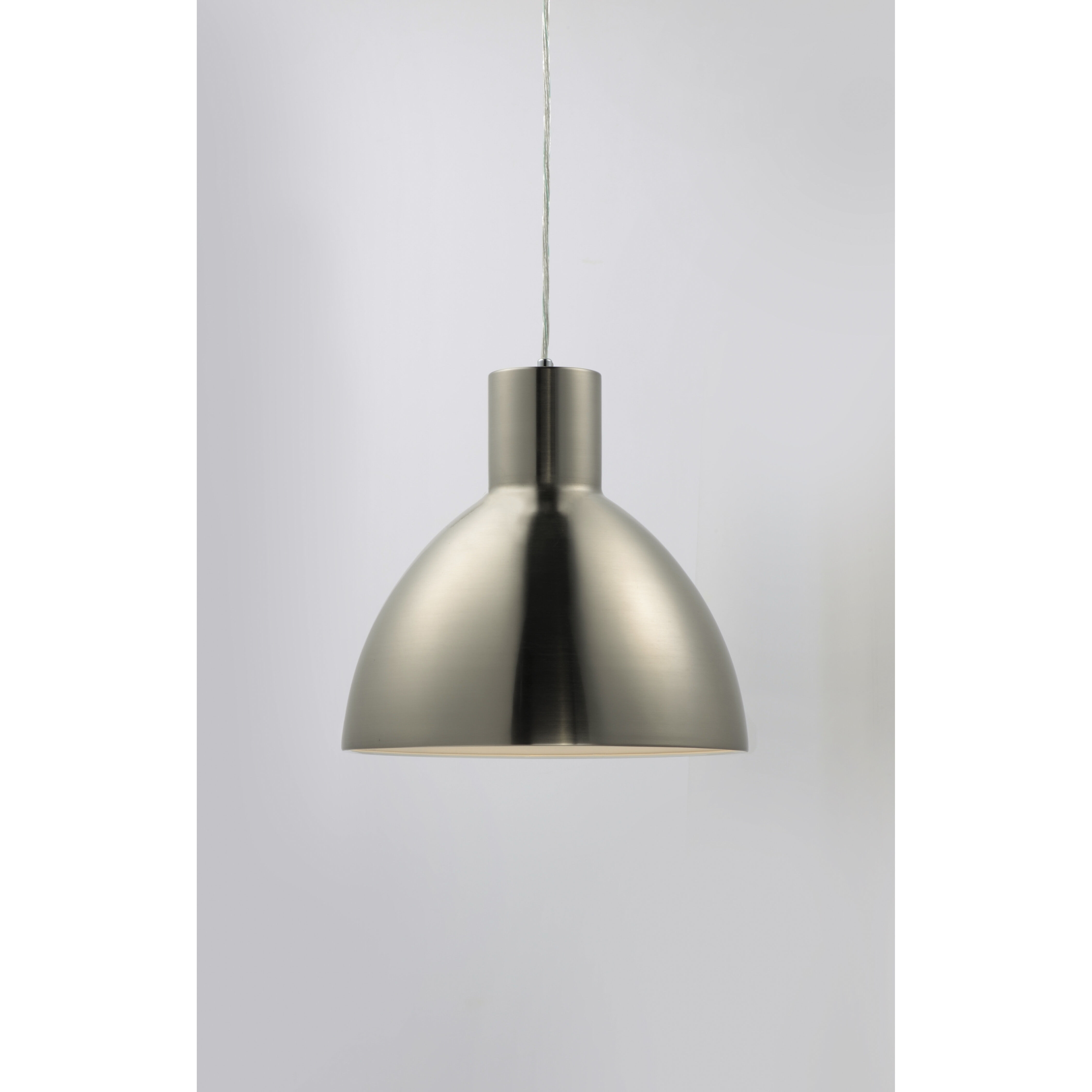 Cora 1 Light 14 inch Satin Nickel Single Pendant Ceiling Light