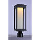 Salon LED 19.5 inch Black Outdoor Pole/Post Mount in Satin White