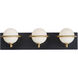 Revolve LED 20.25 inch Black and Gold Bath Vanity Wall Light