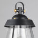 Mariner 1 Light 19.75 inch Black with Antique Brass Outdoor Pole/Post Mount, Pier/Post Mount