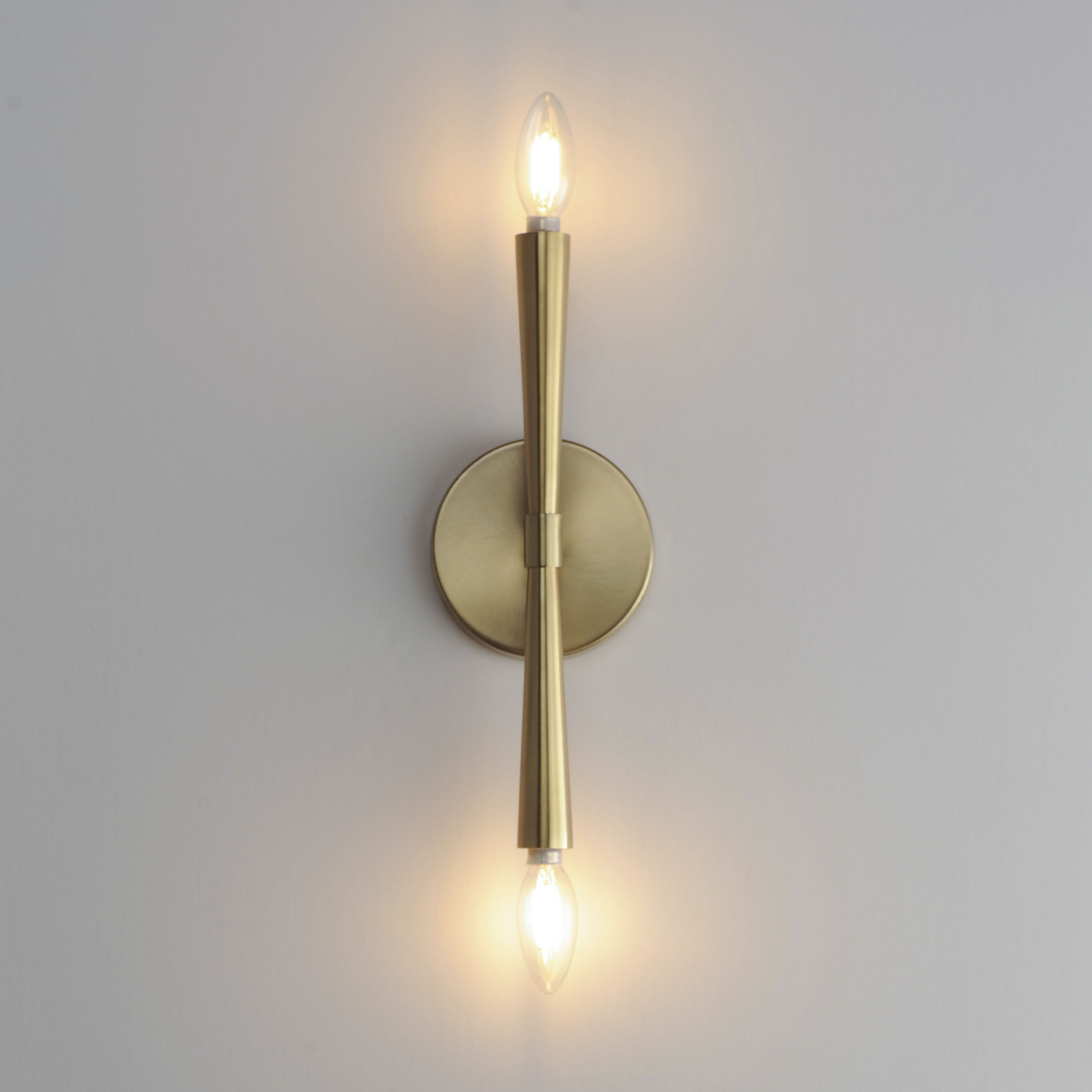 Rome 2 Light 5 inch Satin Brass ADA Wall Sconce Wall Light
