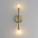 Rome 2 Light 5 inch Satin Brass ADA Wall Sconce Wall Light