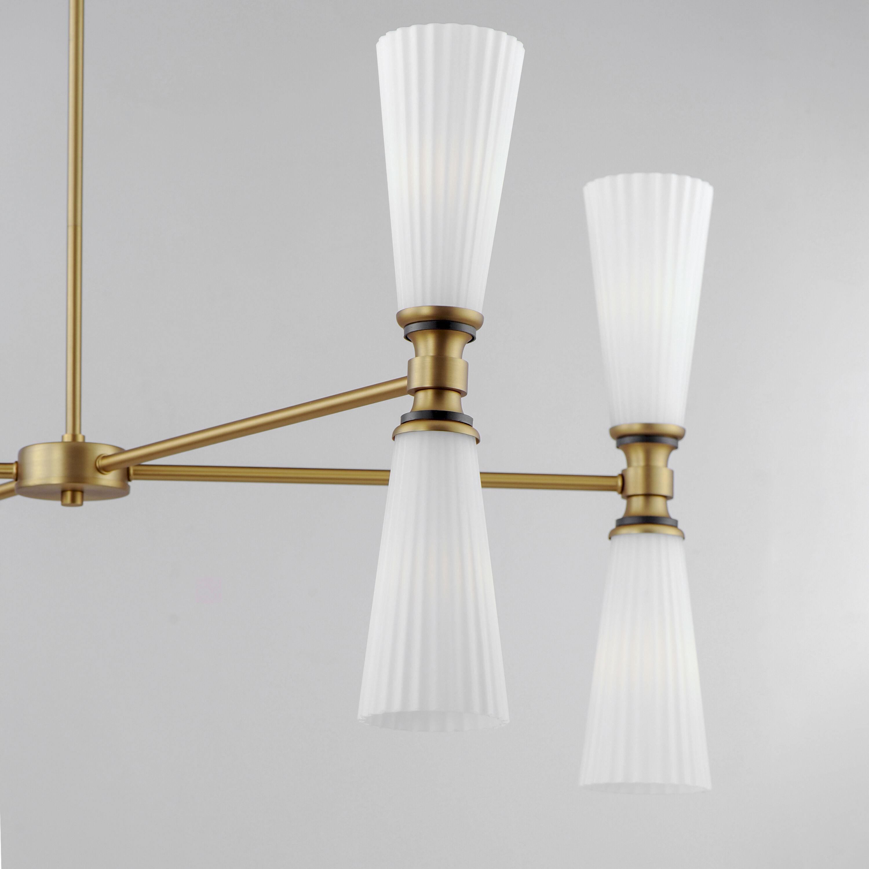 Krevat 8 Light 18 inch Black and Natural Aged Brass Chandelier Ceiling Light