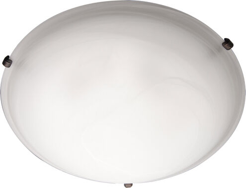 Malaga 2 Light 13 inch Oil Rubbed Bronze Flush Mount Ceiling Light in Marble