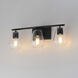 Geode 3 Light 22.5 inch Black Bath Vanity Light Wall Light