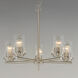 Corona 5 Light 22 inch Satin Nickel Single-Tier Chandelier Ceiling Light in Clear