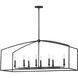 Martel Linear Pendant Ceiling Light in Blacksmith