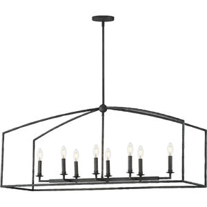 Martel Linear Pendant Ceiling Light in Blacksmith
