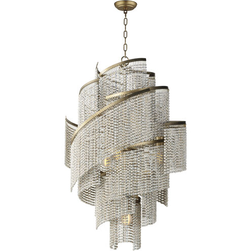 Fontaine 7 Light 23.5 inch Golden Silver Chandelier Ceiling Light