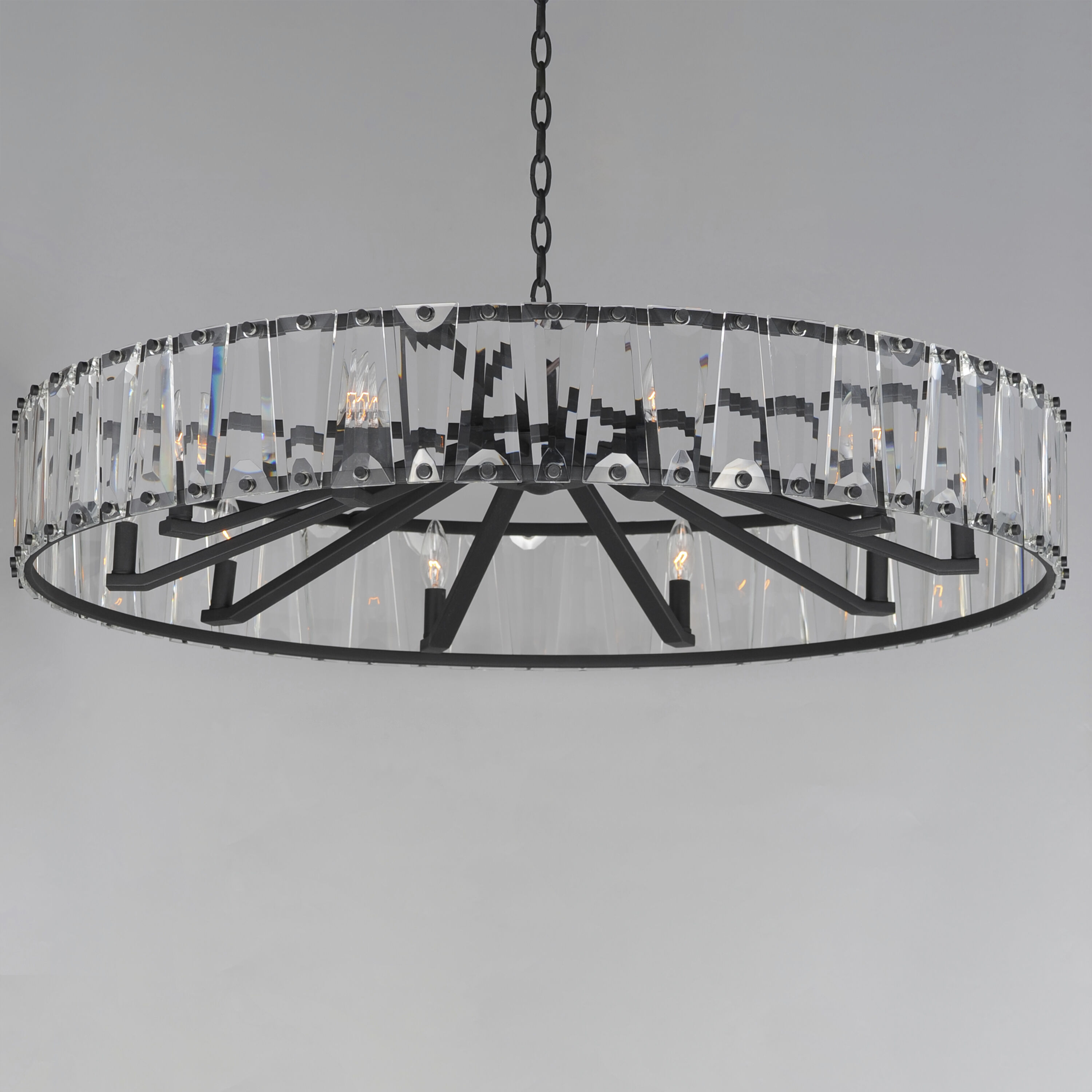 Odeon 10 Light 40 inch Black Chandelier Ceiling Light